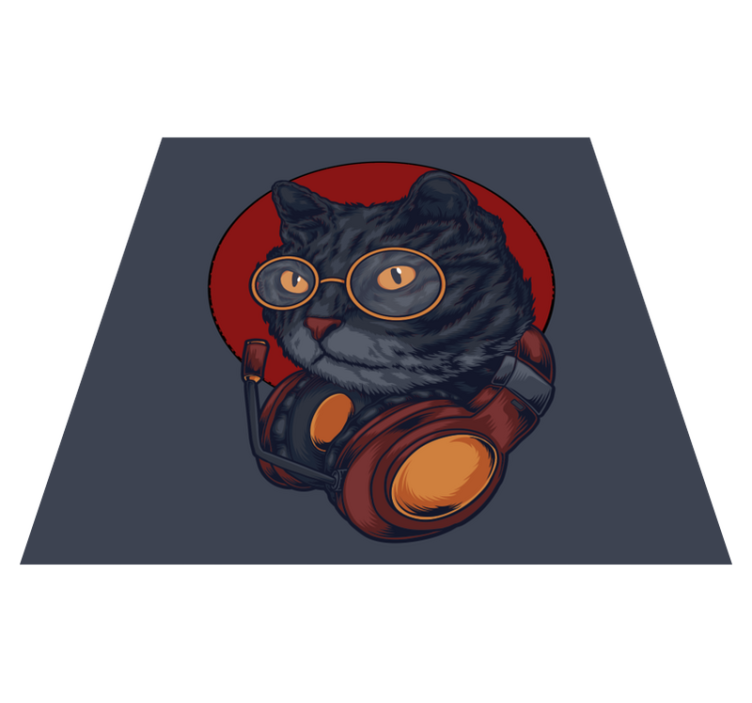 Astronaut Feline animal vinyl carpet - TenStickers