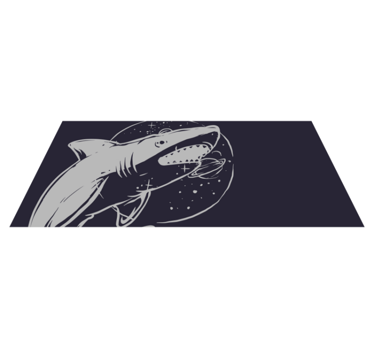 Cosmic Shark Space kids vinyl carpet - TenStickers