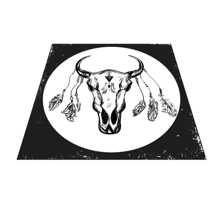 Bohemian Skull animal vinyl carpet - TenStickers
