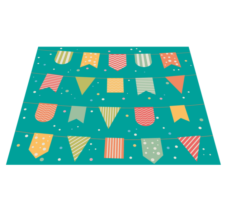 Festive Bunting kids vinyl carpet - TenStickers