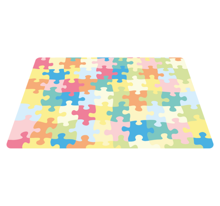 Puzzle Pattern kids vinyl carpet - TenStickers