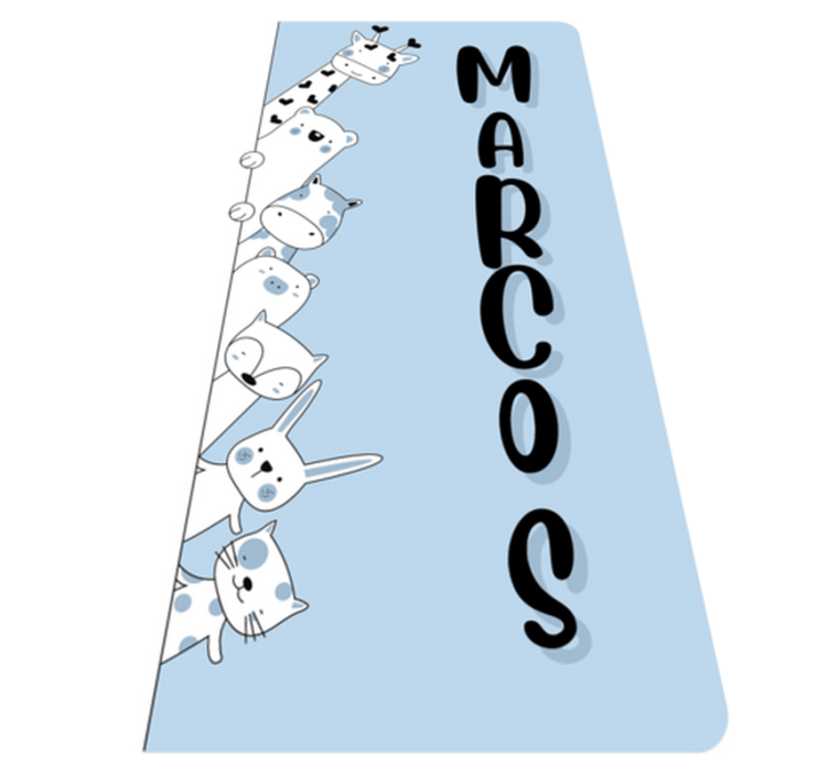 Personalized Critters custom vinyl carpet - TenStickers