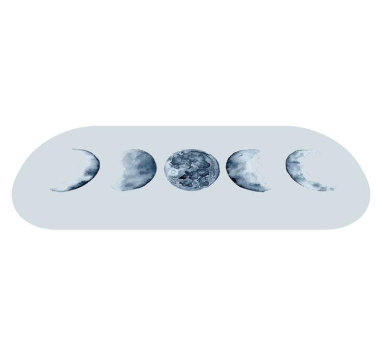 Lunar Phase Sequence nature vinyl carpet - TenStickers