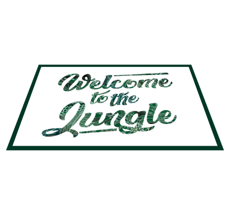 Jungle Welcome Phrase custom vinyl carpet - TenStickers