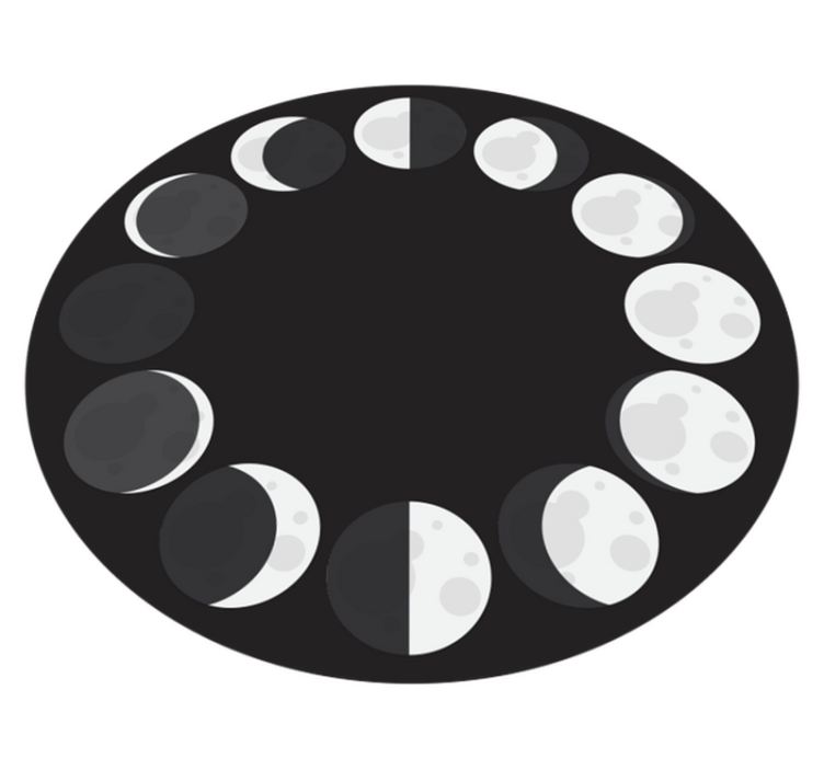 Monochrome Crescent Patterns striped vinyl carpet - TenStickers
