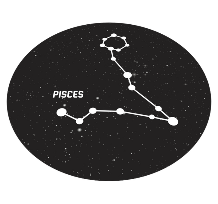 Pisces Constellation star vinyl carpet - TenStickers