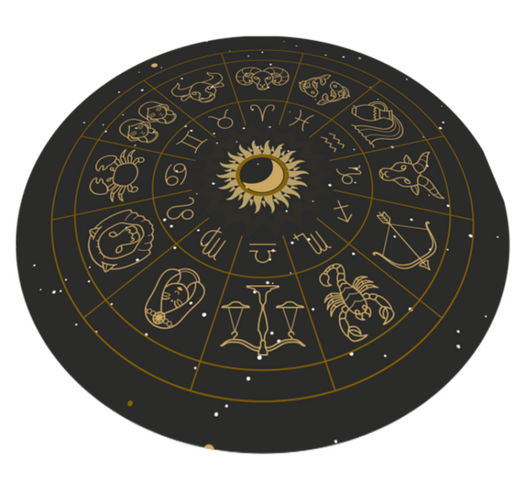 Zodiac Circle alphabet vinyl carpet - TenStickers