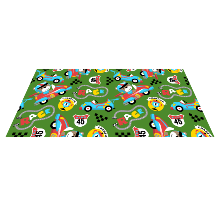 Playful Racing Circuit kids vinyl carpet - TenStickers