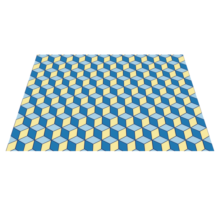 Cubist Pattern tile vinyl carpet - TenStickers