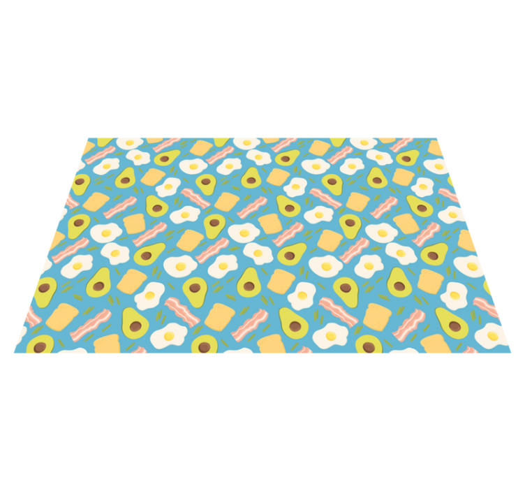 Breakfast Patterns minimalist vinyl carpet - TenStickers