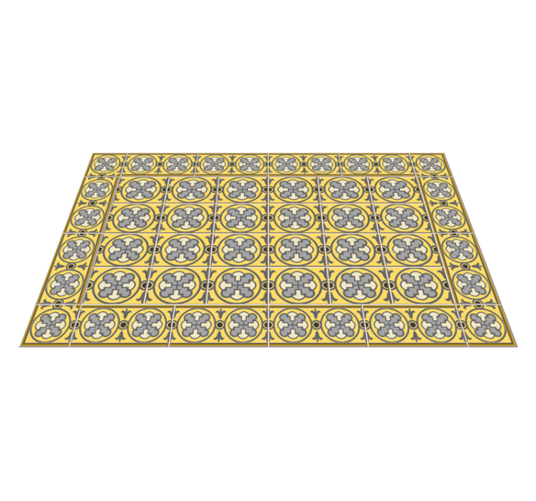 Ornate Mediterranean tile vinyl carpet - TenStickers