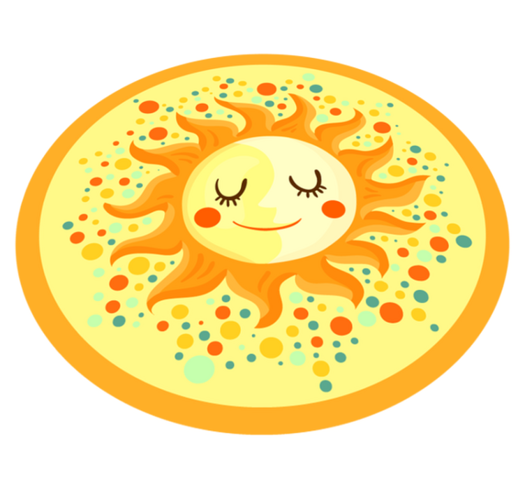 Sunshine Circle nursery vinyl carpet - TenStickers