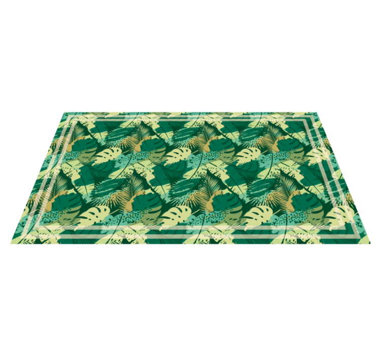 Tropical Foliage Array floral vinyl carpet - TenStickers