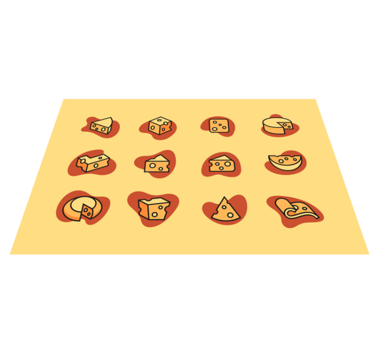 Emmental cheese minimal rug - TenStickers