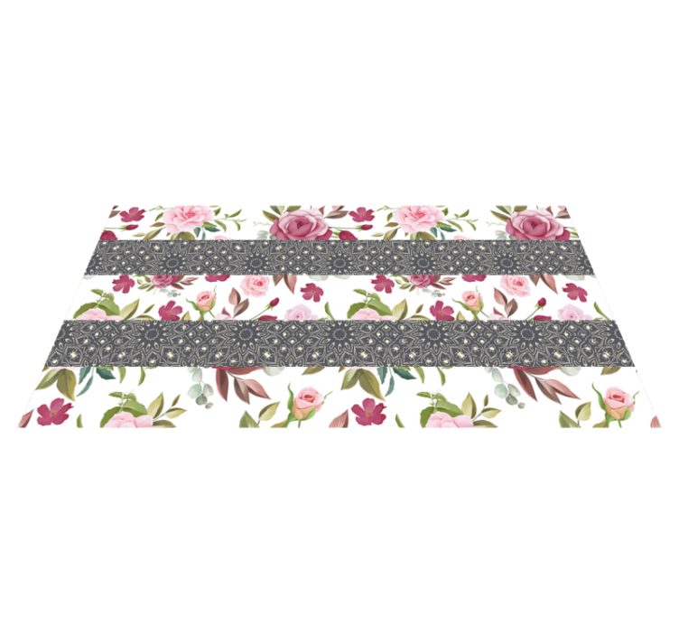 Botanical Runner floral vinyl carpet - TenStickers