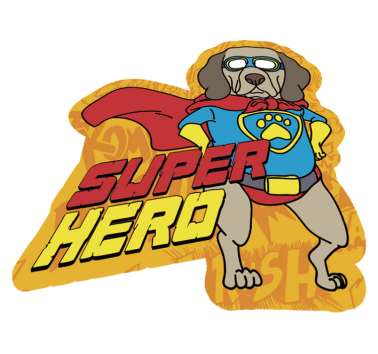 Superhero Canine kids vinyl carpet - TenStickers