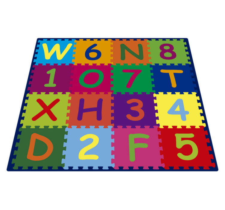 Letter Puzzle alphabet vinyl carpet - TenStickers