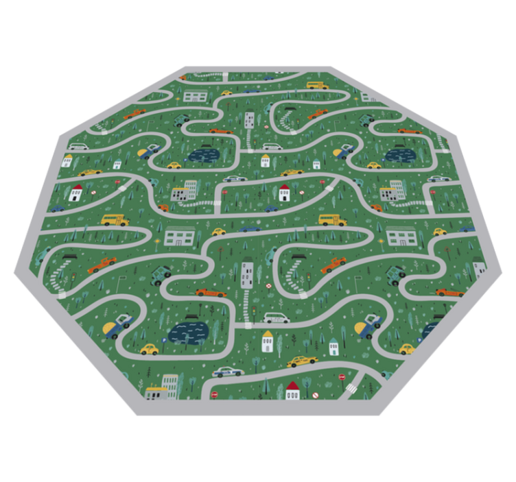 Playful Roadways road vinyl carpet - TenStickers