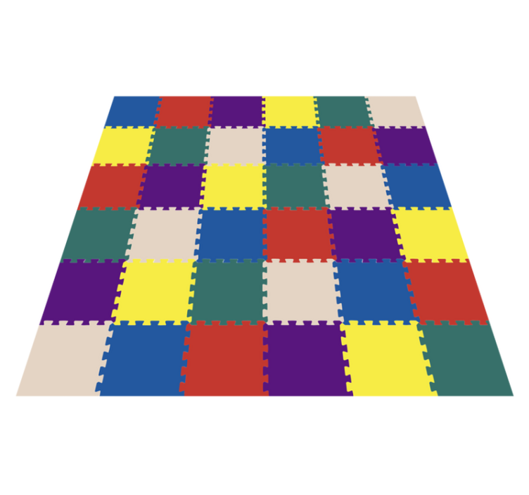Colorful Puzzle Mat kids vinyl carpet - TenStickers