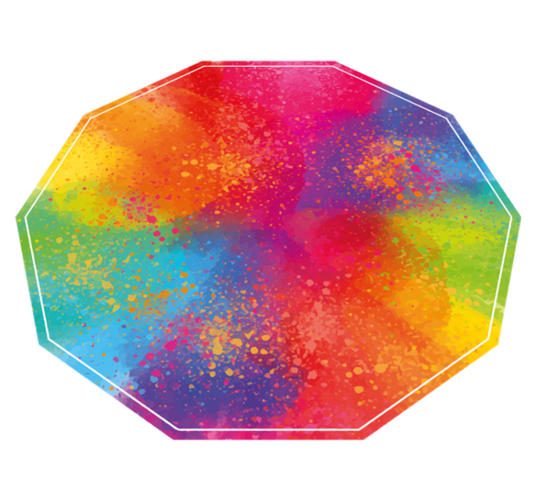 Colorful Splattered Hexagon marble vinyl carpet - TenStickers