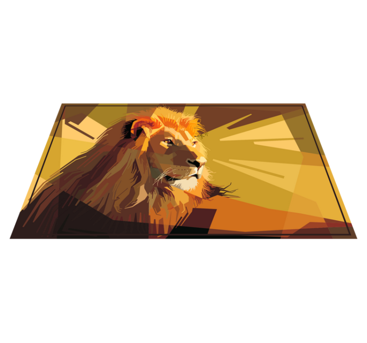 Lion Illustration animal vinyl carpet - TenStickers