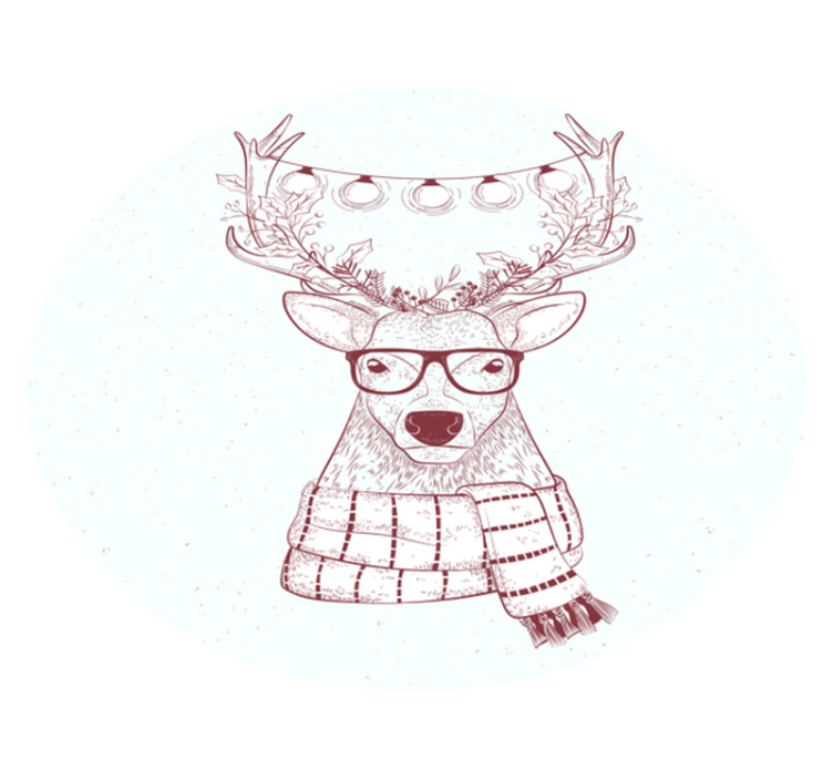 Festive Reindeer Illustration Christmas vinyl carpet - TenStickers