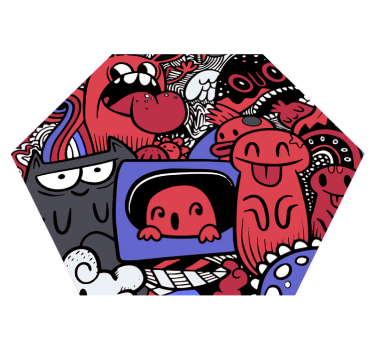 Playful Monsters Artwork kids vinyl carpet - TenStickers