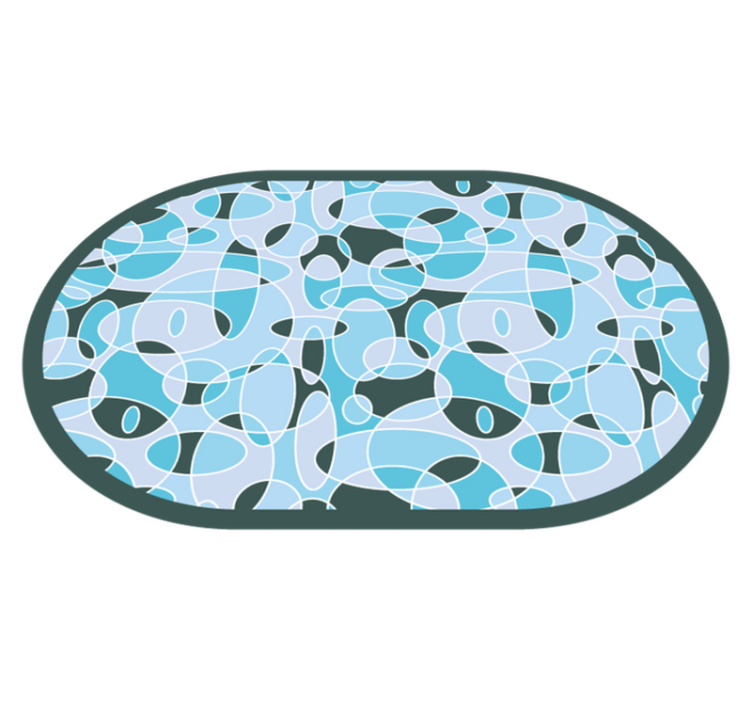 Abstract Oval Pattern bathroom vinyl carpet - TenStickers