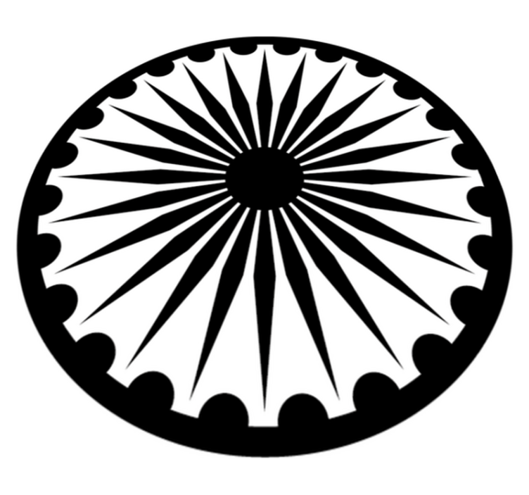 Monochrome Mandala modern vinyl carpet - TenStickers