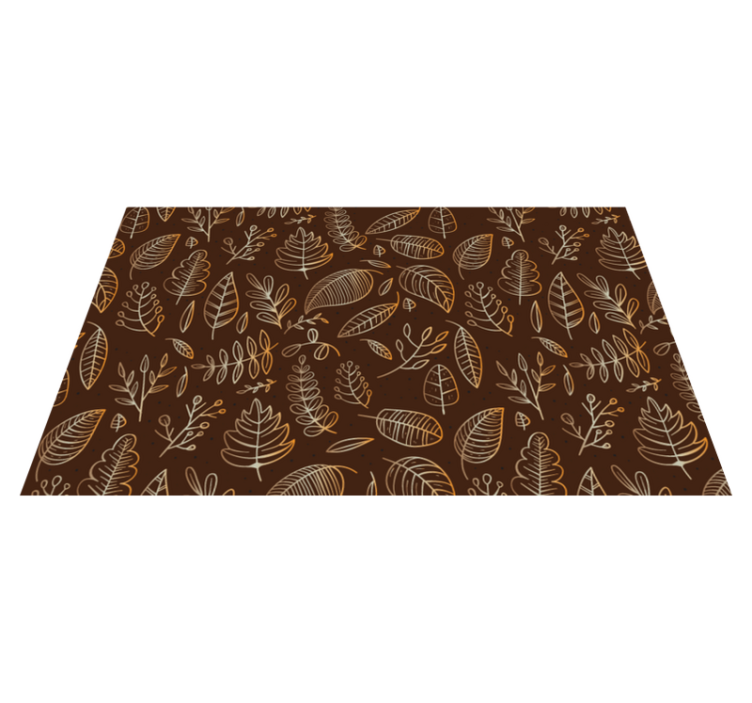 Botanical Autumn floral vinyl carpet - TenStickers