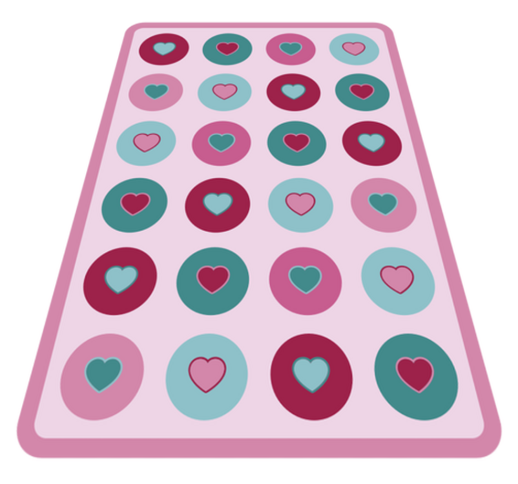 Heartful Playtime kids vinyl carpet - TenStickers