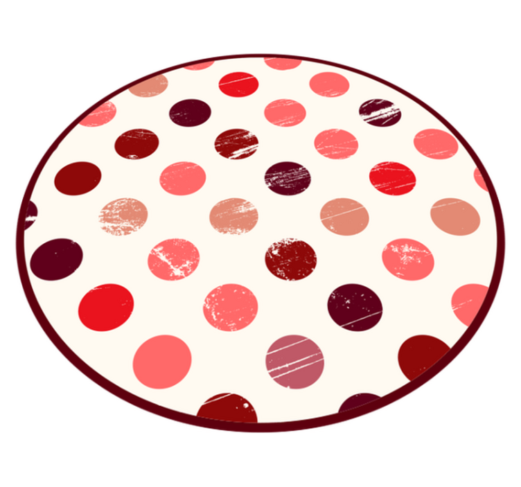 Circular Polka Dots texture vinyl carpet - TenStickers