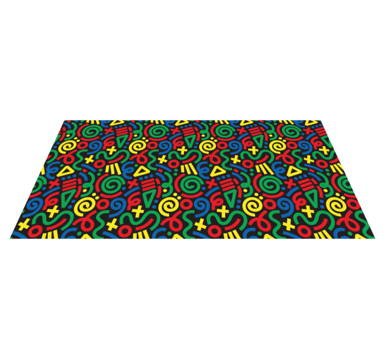 Vibrant Puzzle Pattern game vinyl carpet - TenStickers