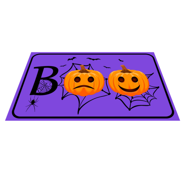 Pumpkin Spiderweb Boo halloween vinyl carpet - TenStickers