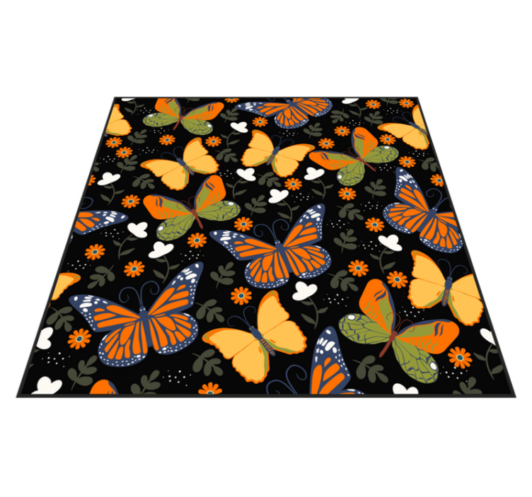 Butterfly Motif animal vinyl carpet - TenStickers