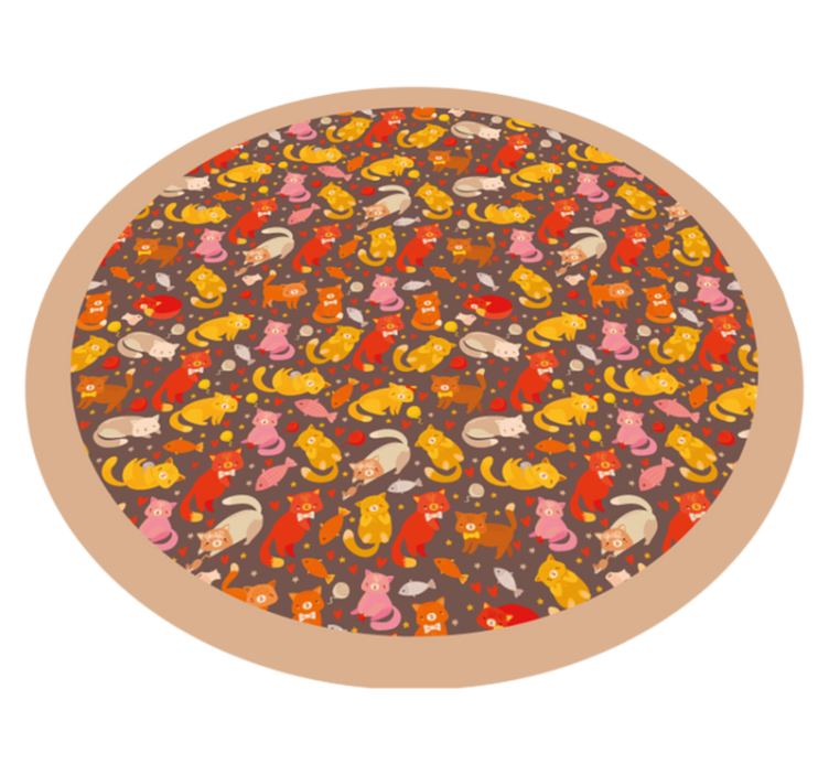 Playful Animal Pattern kids vinyl carpet - TenStickers