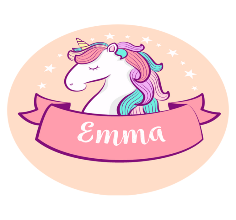 Personalized Unicorn custom vinyl carpet - TenStickers