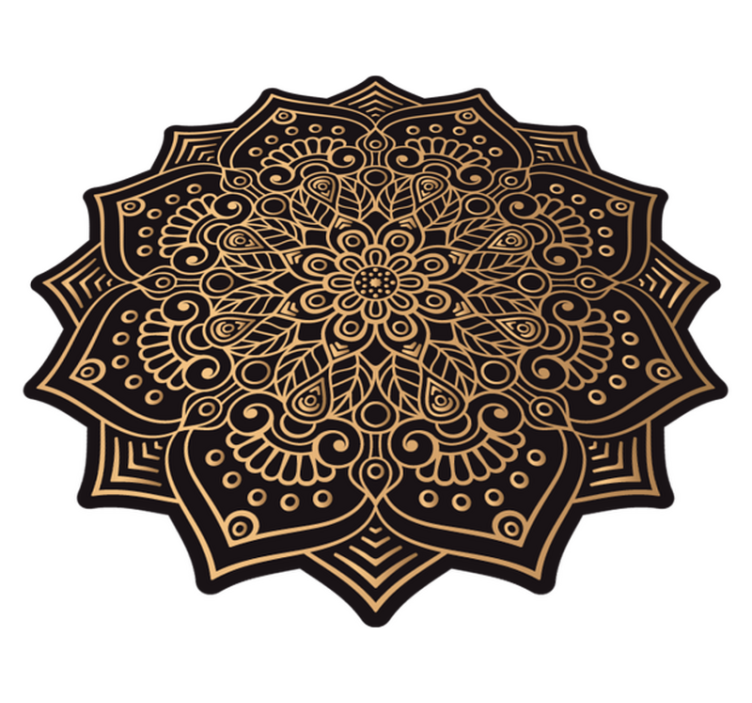 Mandala vinyl carpet with detailed mandala design - TenStickers