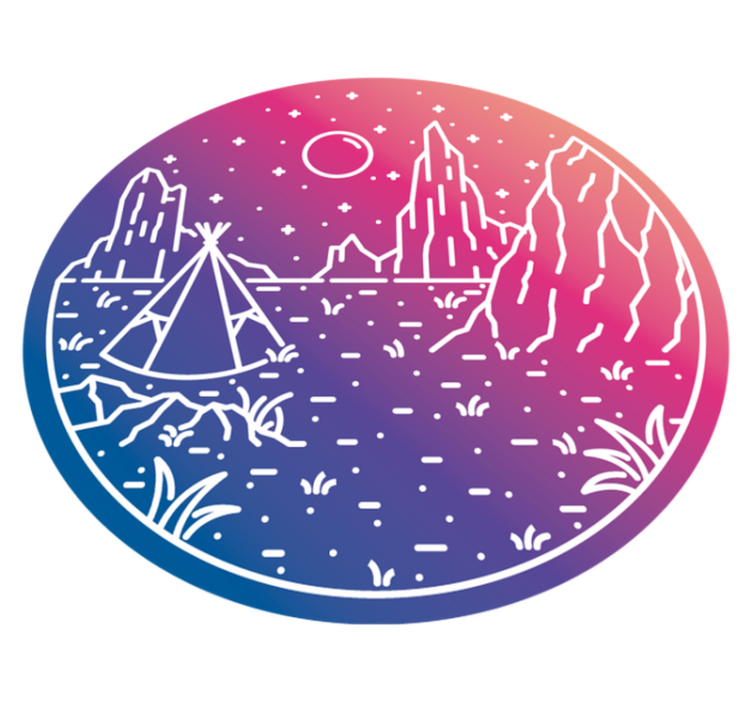 Camping Night Scene nature vinyl carpet - TenStickers