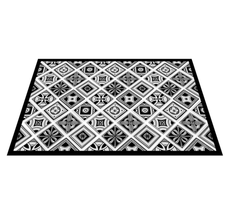 Monochrome Tiles tile vinyl carpet - TenStickers