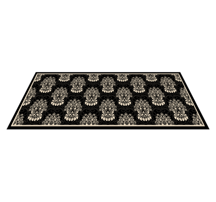 Baroque Floral Pattern vintage vinyl carpet - TenStickers