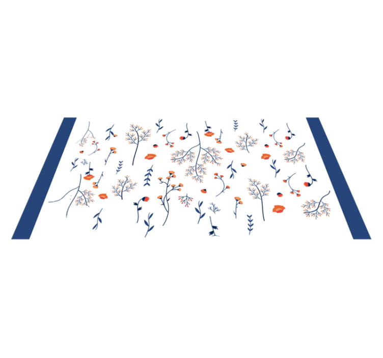 Botanical Autumn Motif floral vinyl carpet - TenStickers