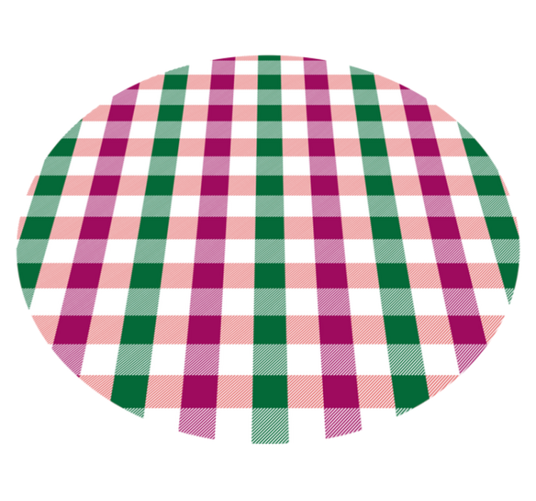Checkered Circular Pattern striped vinyl carpet - TenStickers