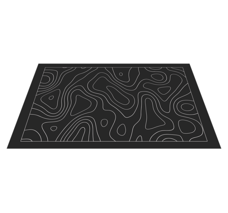 Abstract Contours geometric vinyl carpet - TenStickers