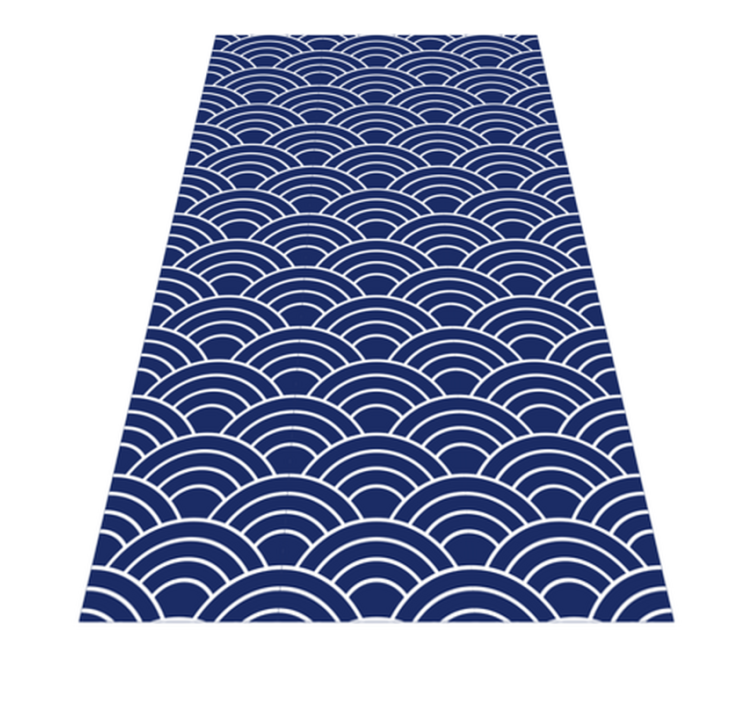 Wavy Lines Pattern geometric vinyl carpet - TenStickers