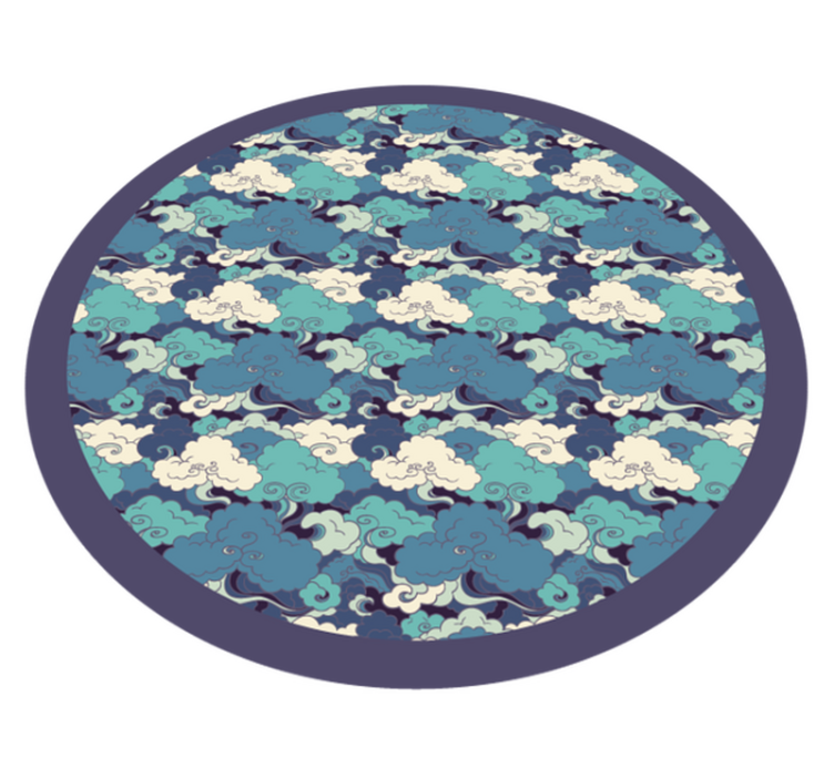 Cloud Patterned Decor floral vinyl carpet - TenStickers