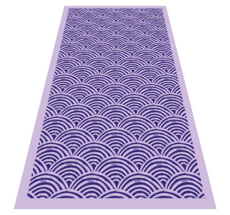 Wavy Line Pattern geometric vinyl carpet - TenStickers