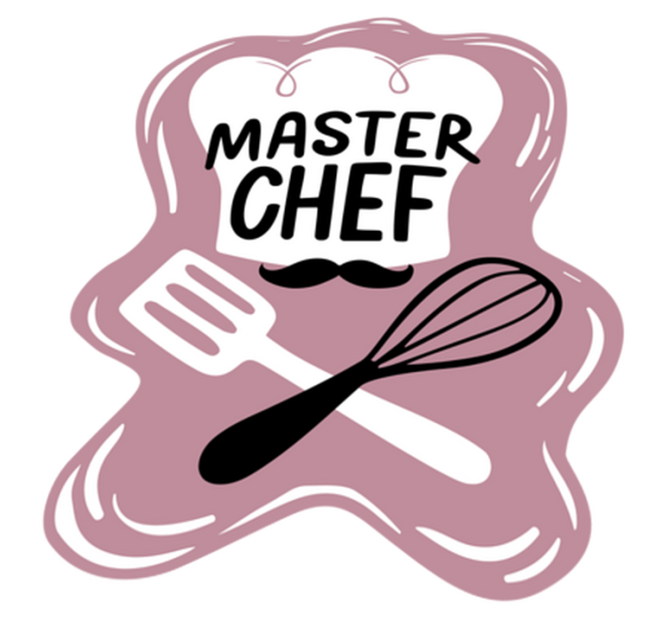 Master Chef Emblem kitchen vinyl carpet - TenStickers