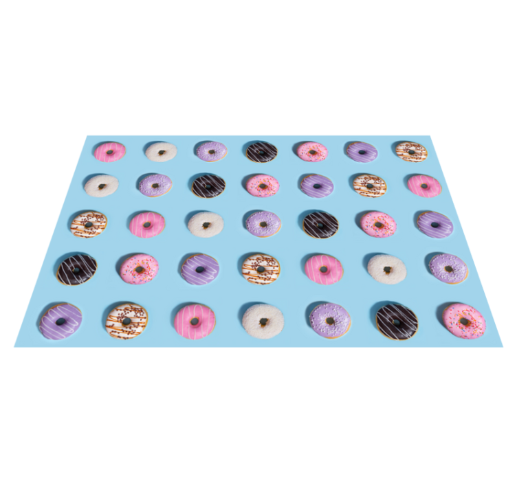 Donut Pattern Surface kids vinyl carpet - TenStickers