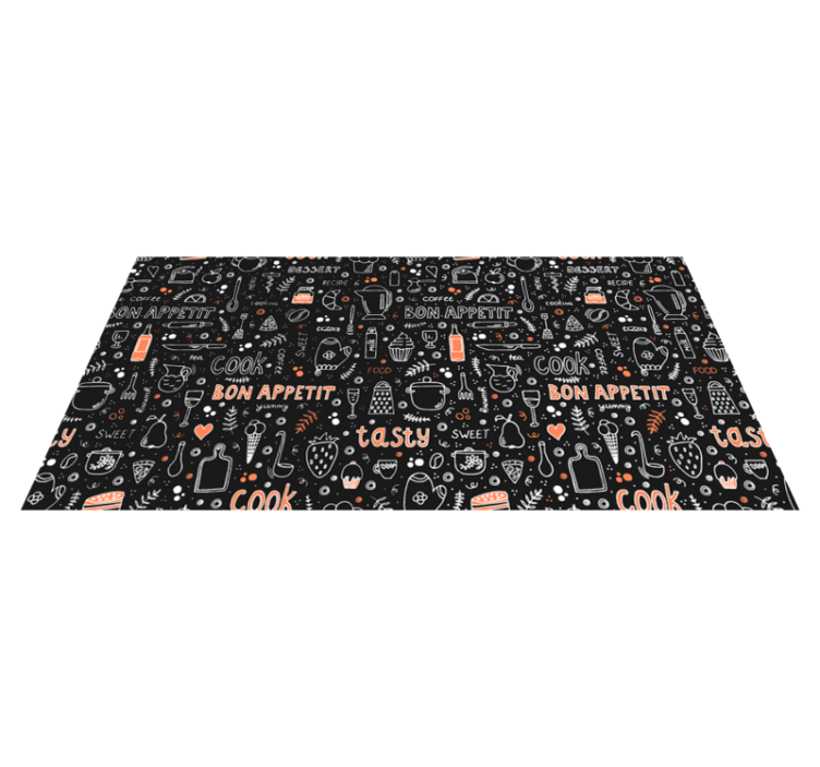 Bon Appetit Cook kitchen vinyl carpet - TenStickers